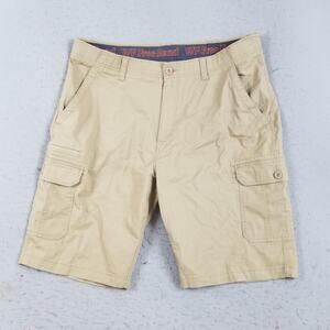 WearFirst Cargo Shorts Mens 40 Khaki Tan WF Free-Band Ripstop Outdoor Pockets